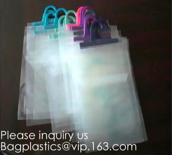 Custom Logo Printing EVA Garment Underwear Clothes Packaging Transparent Button Pvc Soft Plastic Hanger Hook Bag Package