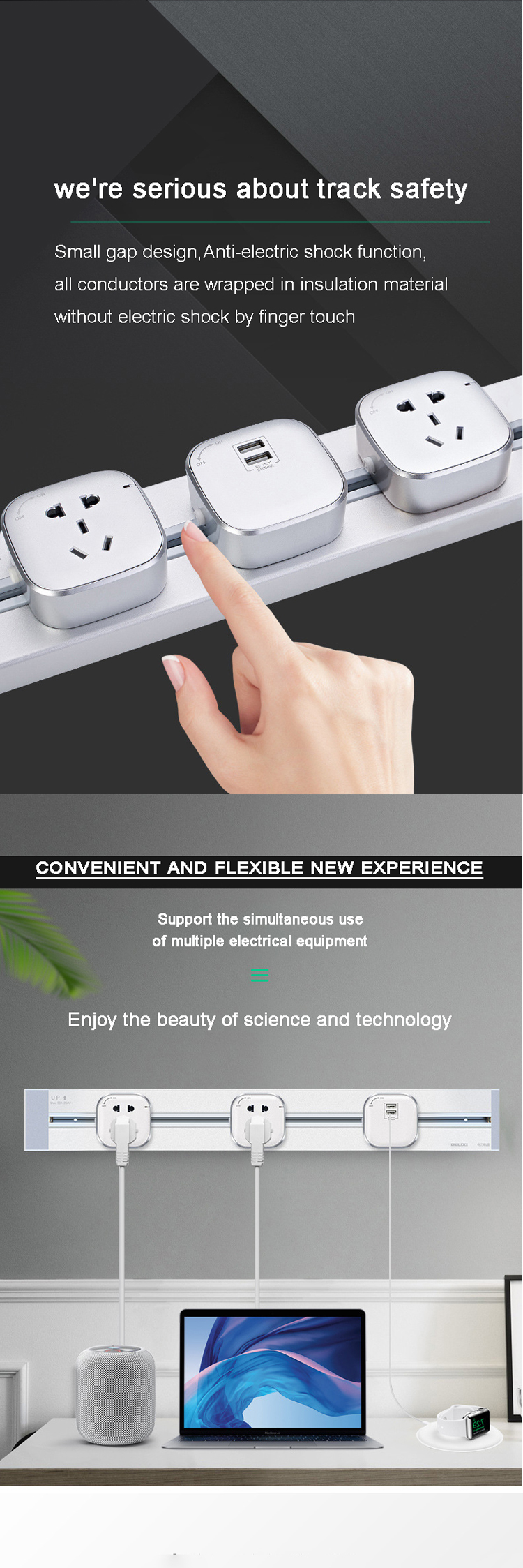 100000 Times Mechanical Life USB Charger Pop Up Socket Box for Data Conference Tabletop