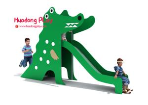Quality Creative HDPE Playground , Plastic Playground Equipment Crocodile Shape Slide wholesale