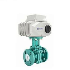 Quality Cast Steel DN25 Ball Valve A216 Wcb Anti Corrosion Electric PTFE Lined Ball Valve wholesale