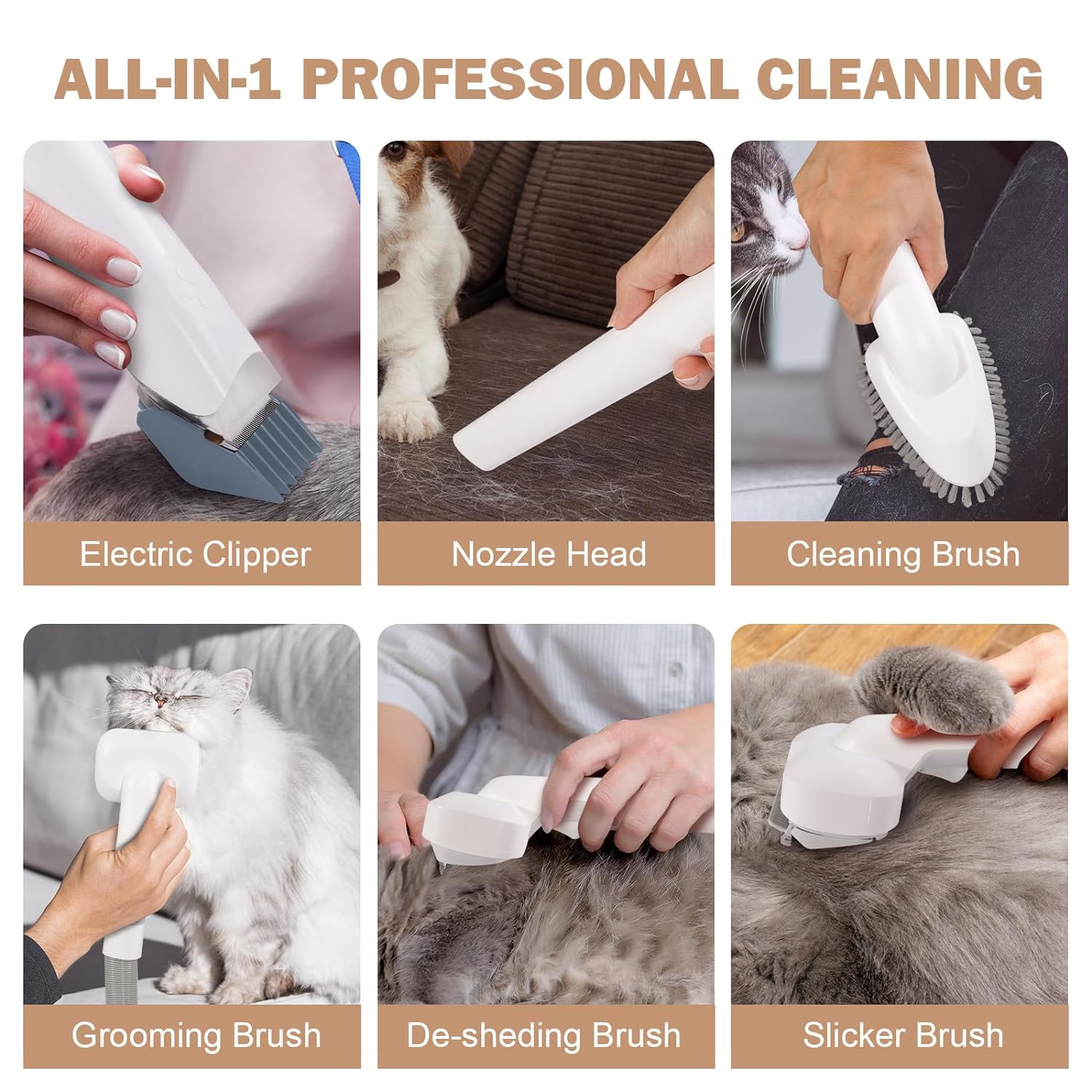 Low Noise Pet Grooming Vacuum Electric Clippers for Easy and Stress-Free Grooming