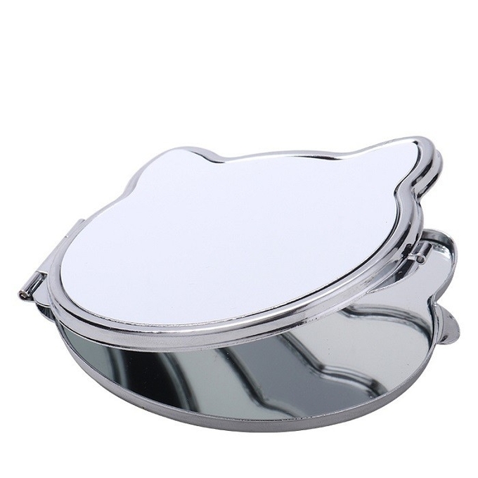 Personalized Cat Shape Sublimation Compact Mirror Makeup Mirror For Sublimation
