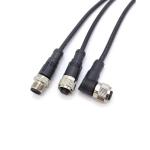 OEM 3Ft Male Female Cable , PVC Jacket M12 Connector Cables