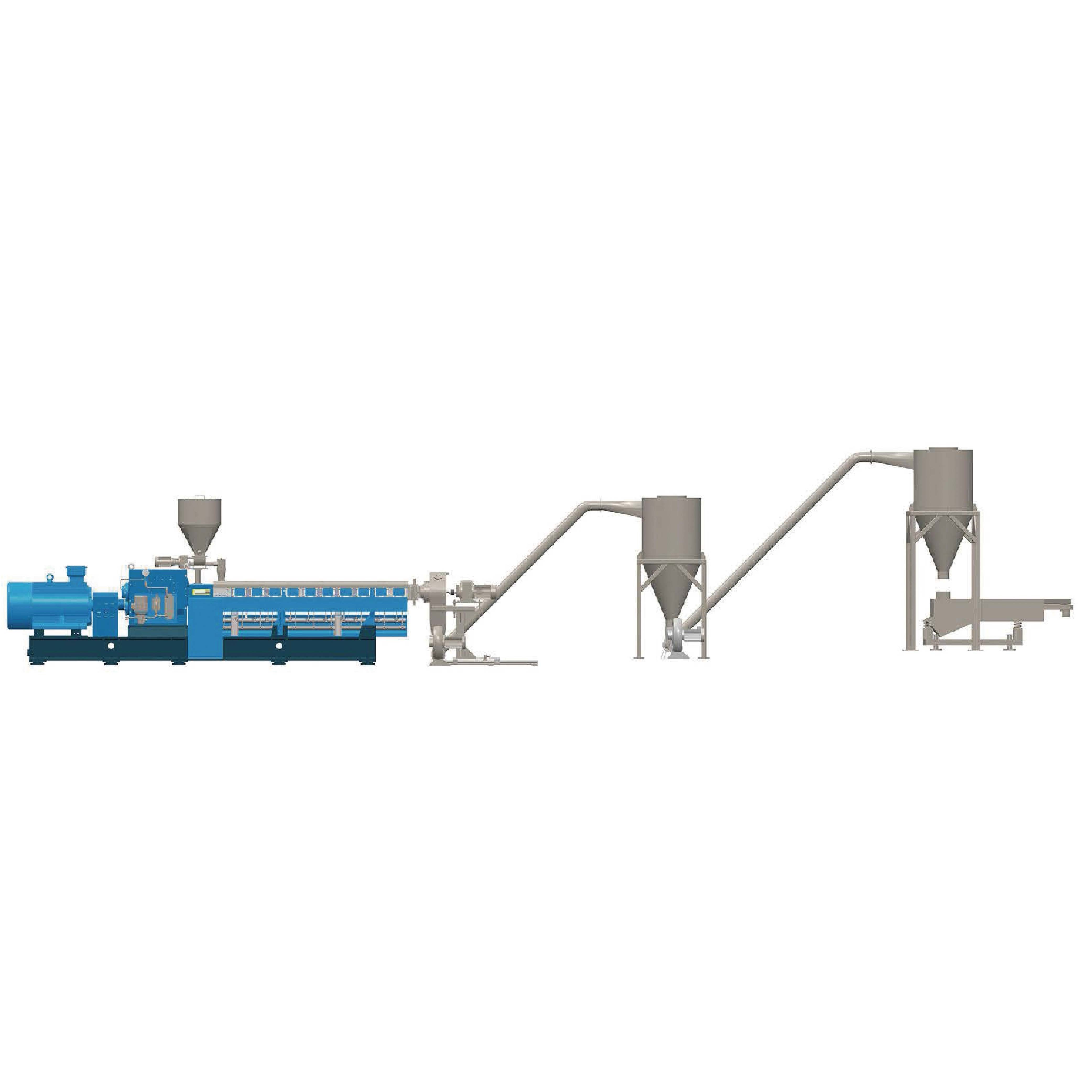 Extruder Parts Auxiliary Machine Air Cooled Die Surface Hot Cutting Pelletizing system