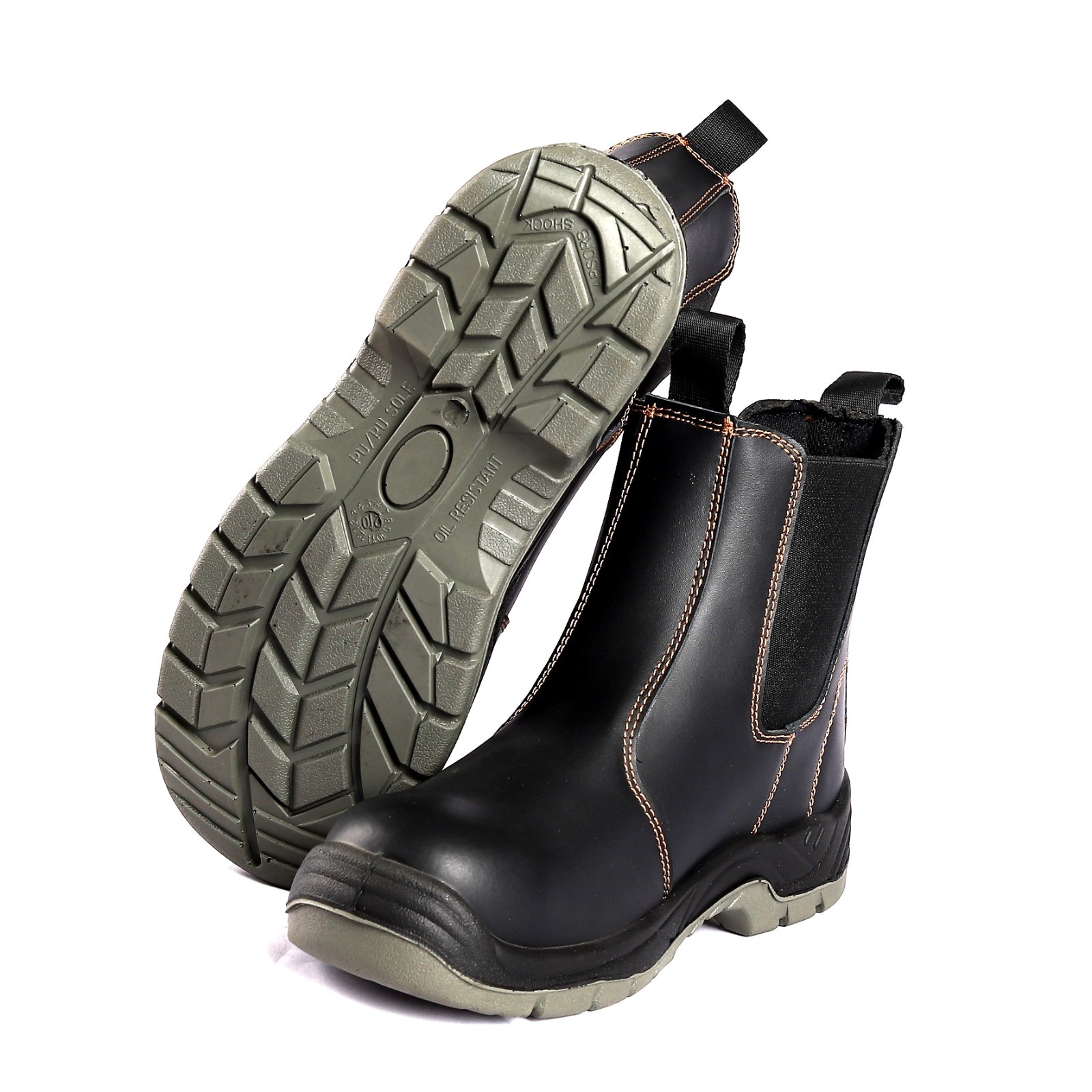 Technique Injection Contruction Safety Boots Comfortable EVA Insole Transfer Coating Leather Upper Material