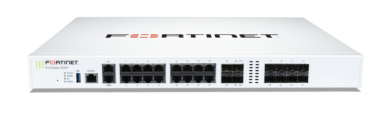 280 000 Sessions/Sec FG-200F Fortigate Firewall with 8 x GE SFP slots and 4 x 10GE SFP slots