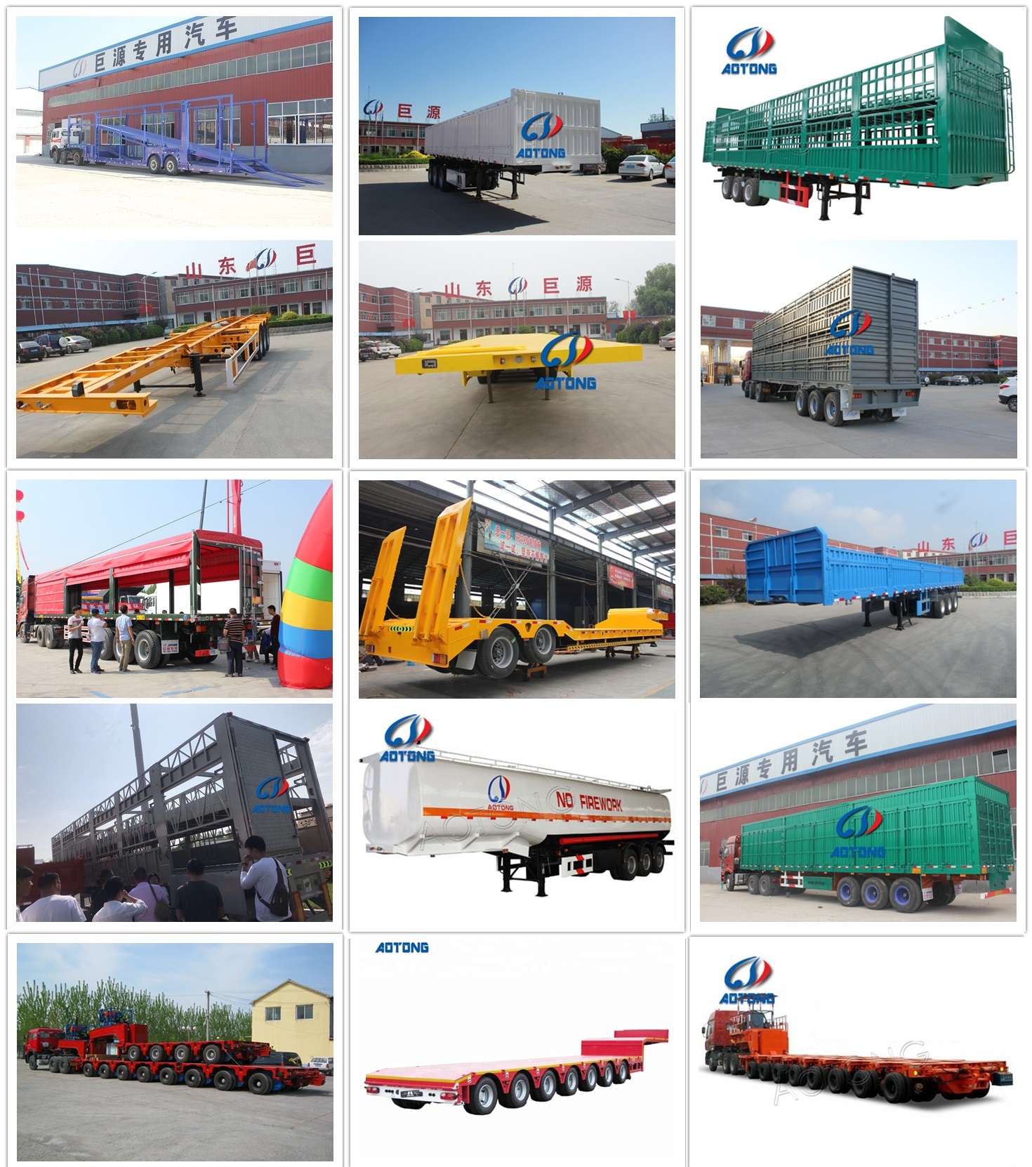 Dual Line Braking System and FUWA Axle 2 Axle or 3 Axles Cargo Trailer/Box Semi Trailer