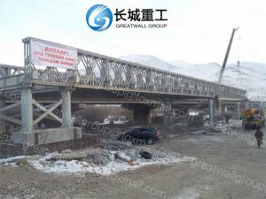 Quality High Tensile Bailey Truss Bridge Steel / Timber Deck Stable Fortified wholesale