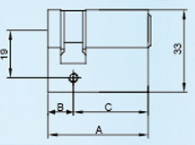 Oval High Security Euro Cylinder Locks / Single Cylinder Lock With Iron