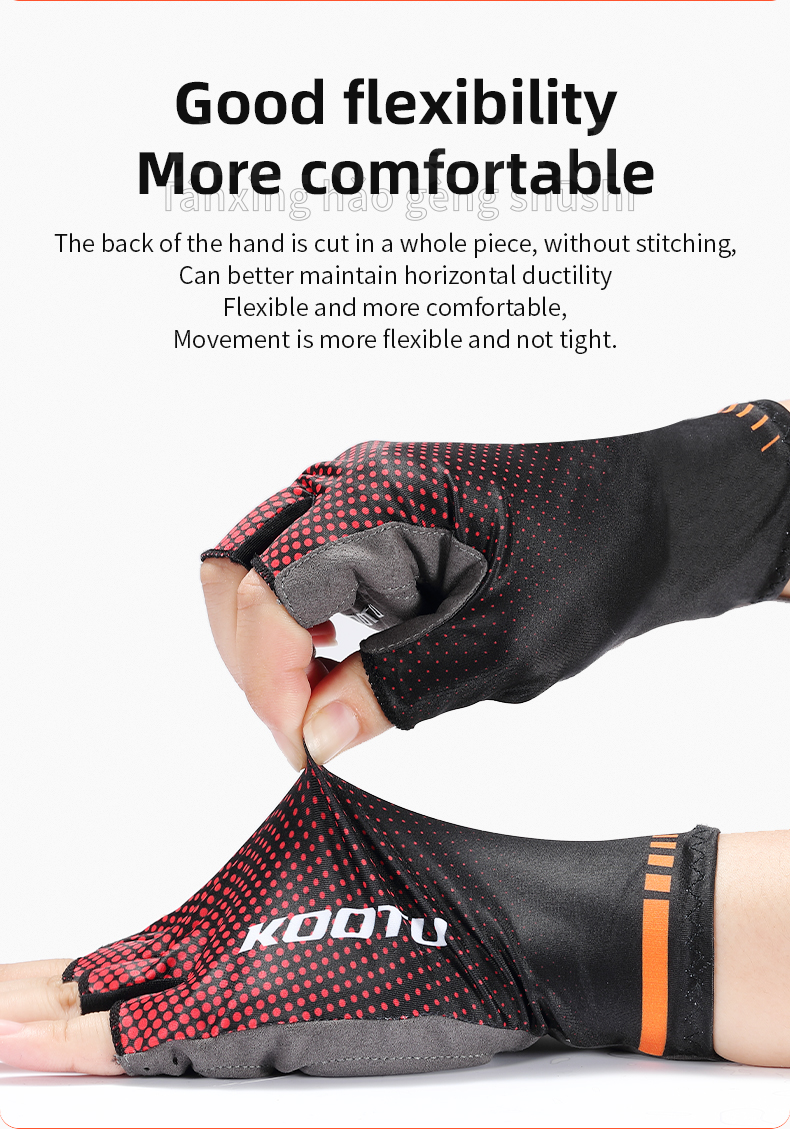 Women Men Road Cycling Gloves Half Finger Breathable Polyester Material