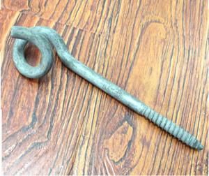 Quality HDG Lag Thread Screw Hook Bolt / Pigtail Eye Bolt Carbon Steel Material wholesale