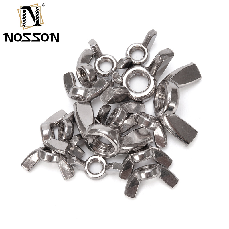 Black Oxide Finish Stainless Steel M6 Wing Nuts DIN315 Metric Measurement for Healthcare Applications