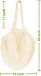 Organic Cotton String Washable Market Bag | Mesh Produce Bag, Fruits Vegetable