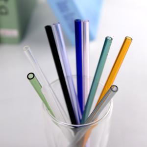 Quality straight Glass Straw Pipe For Drinking Milk Juice Cocktail wholesale