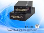 1Port compact 1080p DVI fiber optic extender with 3.5mm stereo audio over 1 sm