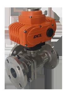 Quality Multi Port DN80 3 Way Quarter Turn Explosion Proof Electric Ball Valve wholesale
