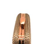 Leather Material Evening Clutch Handbag Rose Gold Color 20cm×10.5cm
