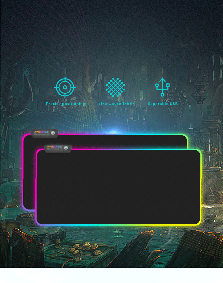 OEM Logo RGB Gaming Mouse Pad Large XXL Safe And Harmless