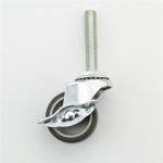 Flat TPR 3 Inch Castors M8 Threaded Caster Wheels With Brake
