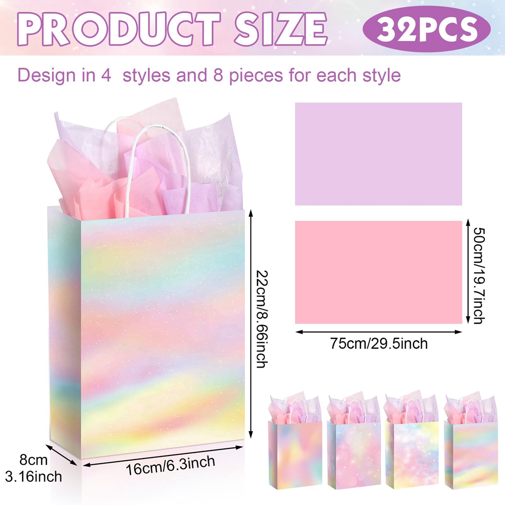 CMYK 4 Color Offset Printing Tote Boutique Gift Carry Paper Shopping Bag Reasonable