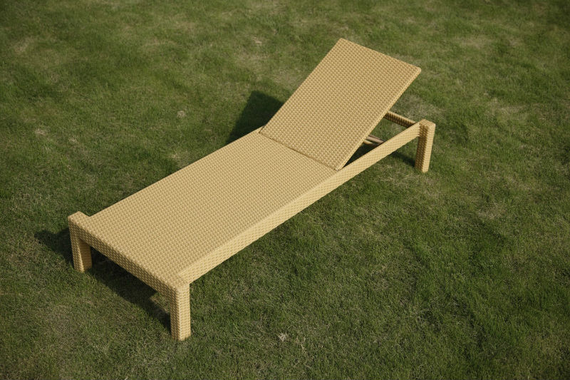 Experience the Perfect Outdoor Lounging with Our 100% Handwoven Aluminum Frame Rattan Fabric Sun Lounger