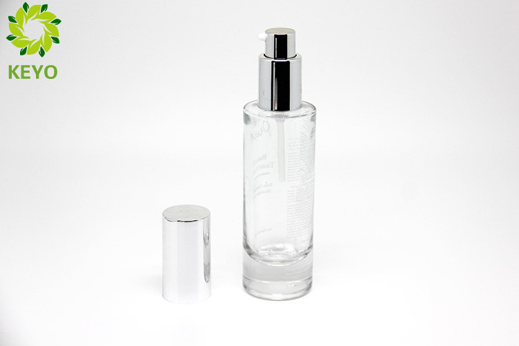 50ml Thick Bottom Round Empty Foundation Bottle Clear Glass Material Made