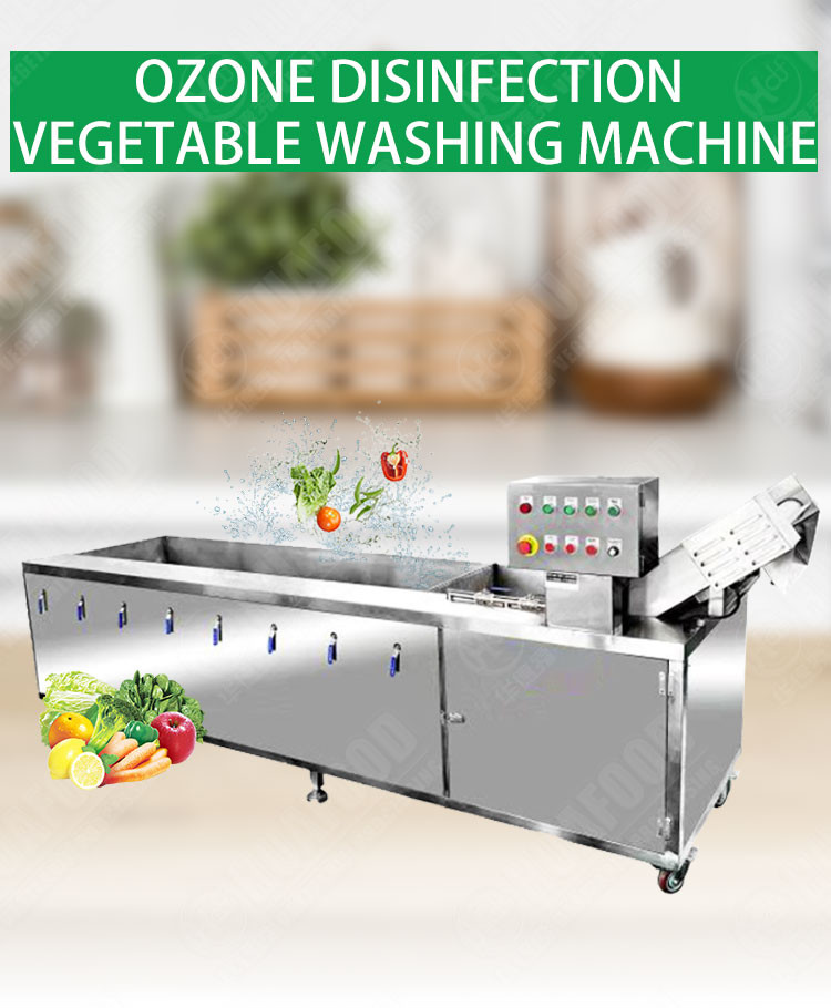 Vegetable Fruit Bubble Washing Machine Fruit Vegetable Ozone Cleaning Machine For Restaurant