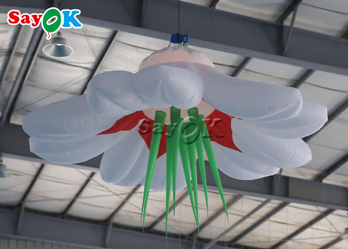 Colorful 1.5m/2m Inflatable Led Hanging Flower For Wedding Decoration