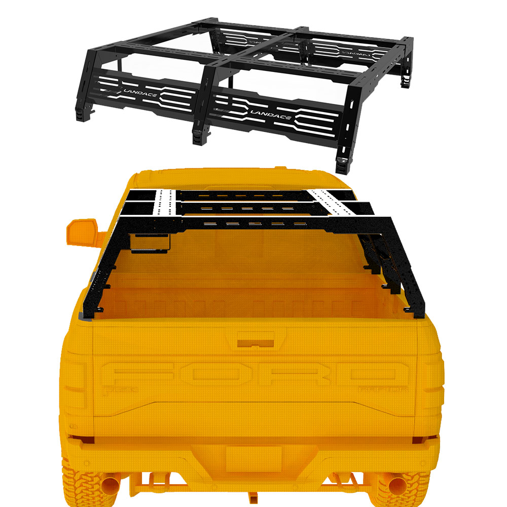 Jeep Gladiator JT Tub Rack with Universal Adjustable Roll Bar Brackets 1336*1529*505