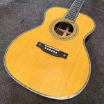 Custom Logo on Headstock, Solid Spruce OM Body Solid Rosewood Back Side Acoustic