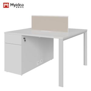 Quality Modern Four-Person Office Desk With Locked File Cabinet wholesale