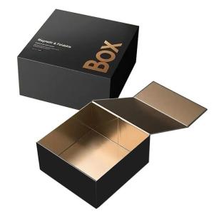 China Foldable Rigid Cardboard Box With Magnetic Closure Paper Gift Box For Watch Wedding Party on sale