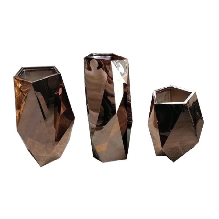 Metal pots flower indoor luxury hotel lobby planters