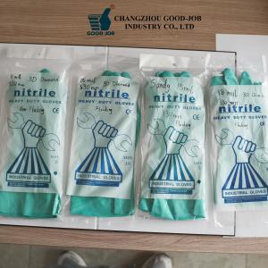 Quality Non Disposable Nitrile Heavy Duty Chemical Resistant Gloves 11mil 15mil 18 Mil wholesale