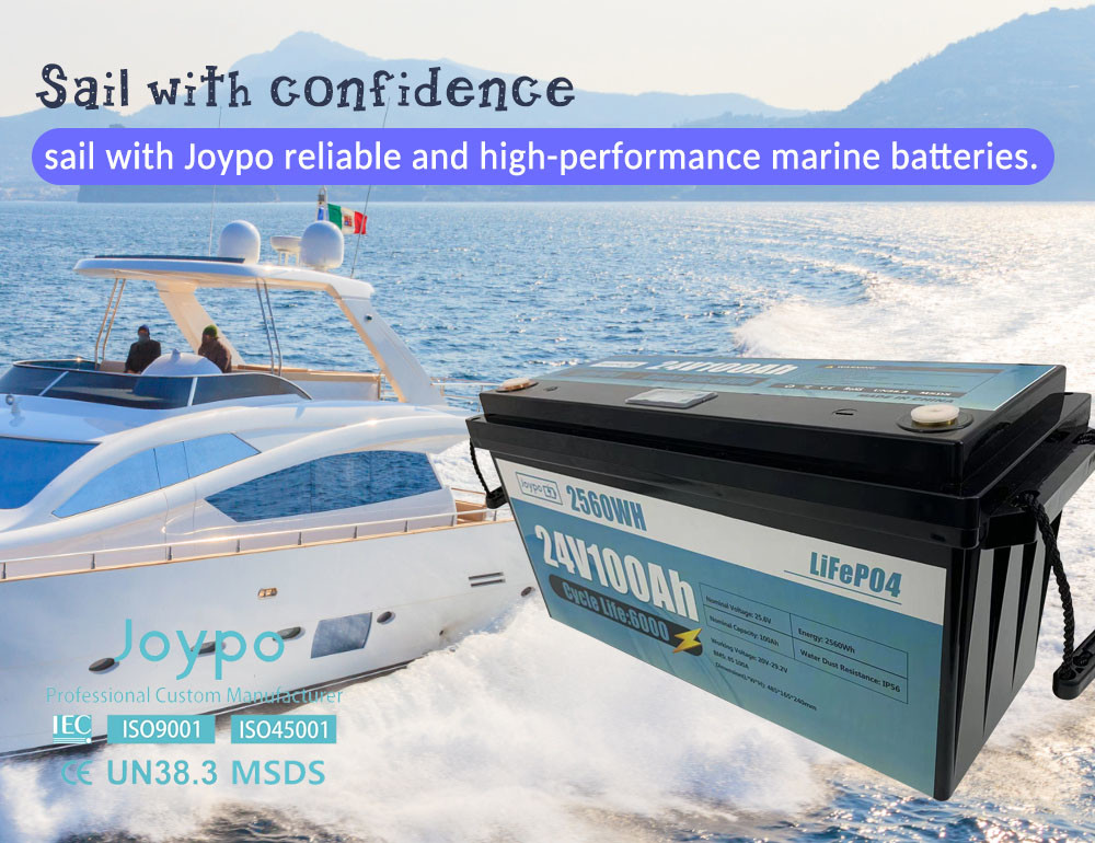Deep Cycle LiFePO4 24 Volt Lithium Marine Battery For Trolling Motor