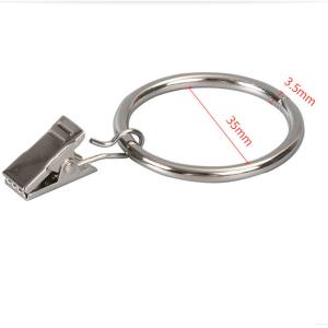 Quality Polished Nickel Round Curtain Ring Stainless Steel Curtain Clip wholesale