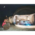 Outdoor Camping Bubble House Inflatable Tent With Tunnel Clear Transparent Color