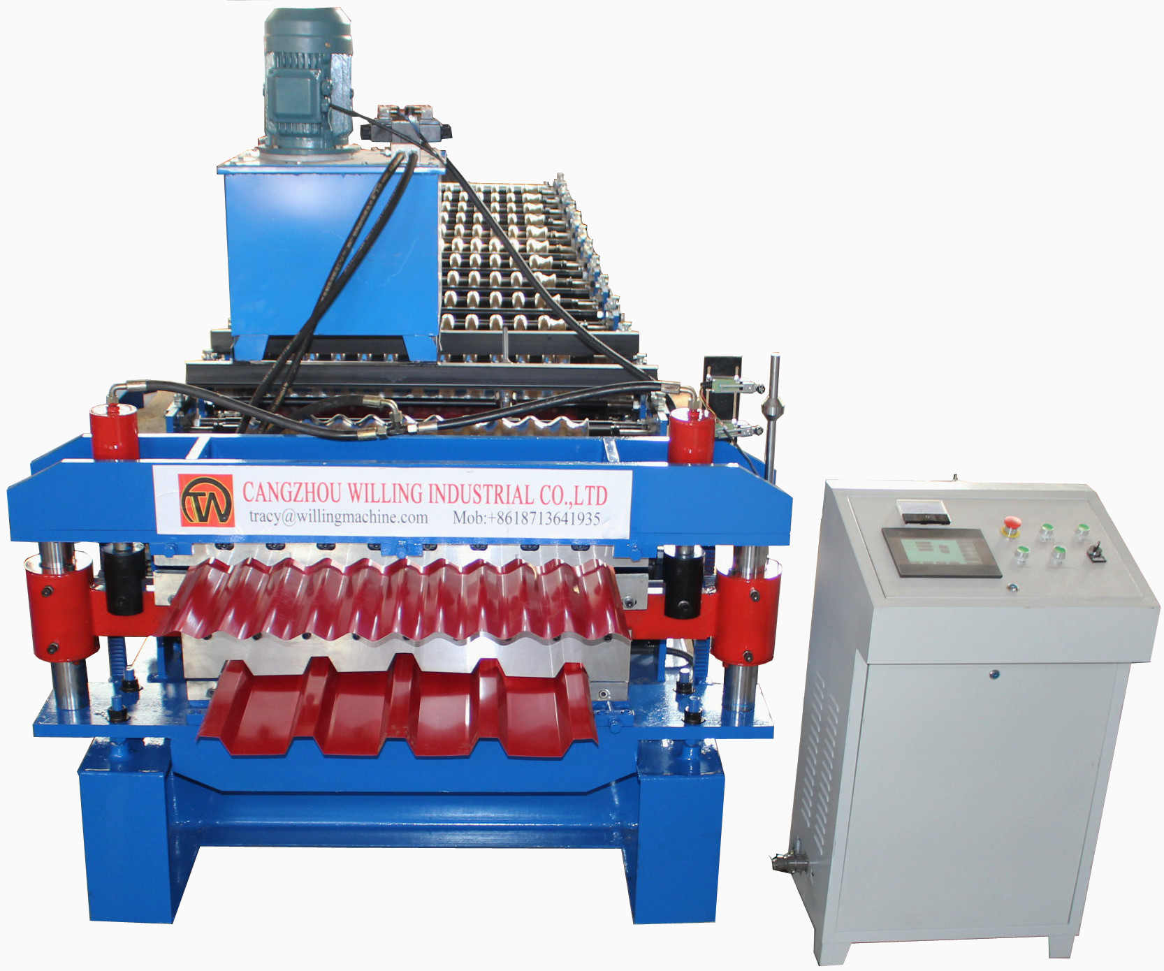 High Speed Roofing Tiles Machine Customization Double Layer Roof Sheet Roll Forming Machine for Ibr Corrugated Glazed