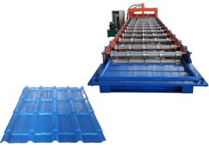 Quality Iron Sheet Arc Glazed Tile Roll Forming Machine Leak Frame Load Bearing 4.6T wholesale