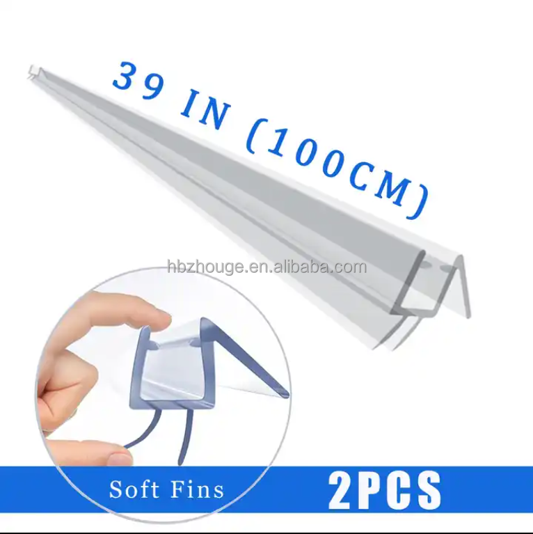 Shower Room/Cabins Sliding Glass Door Fittings Black White Gold Clear Plastic Sealing