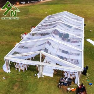 Quality Watertight Outdoor PVC Side Wall Clear Wedding Marquee Tent Hall Aluminum Profile 200 People Capacity wholesale