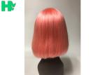 HF Peruvian Virgin Natural Human Hair Wigs , Lace Frontal Silky Straight Wave