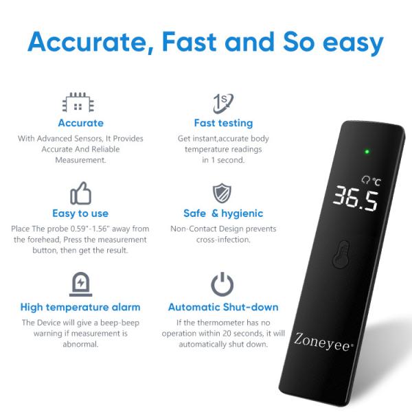 Zoneyee Customizable LOGO digital laser infrared thermometer quick response
