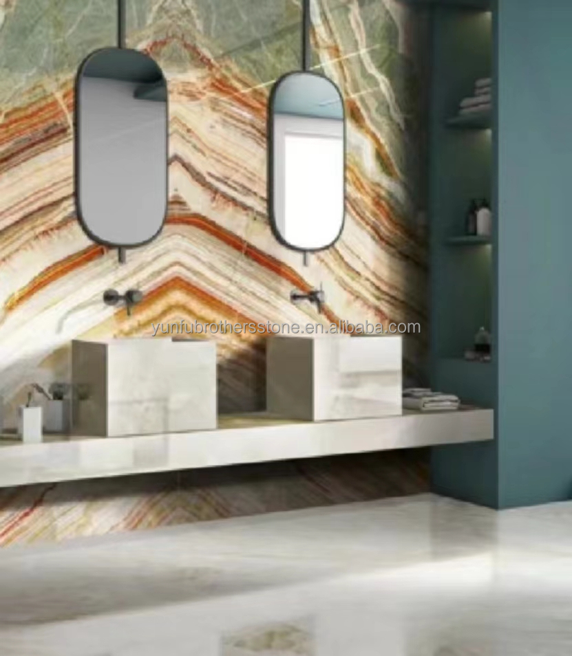 Cut-To-Size Onyx Marble Stone Slabs Perfect for Home Decor and Living Room Table