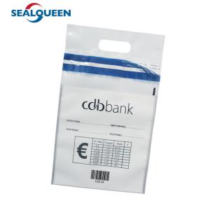 Quality Plastic Tamper Evidence Deposit Courier Bag Self Sealing Security Cash Bag For Bank wholesale