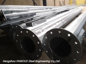 Quality Outdoor Traffic Lighting Steel Tubular Pole With Single Arm wholesale