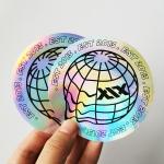 Rainbow Effect Self Adhesive Label Stickers OPP Laser Hologram Sticker
