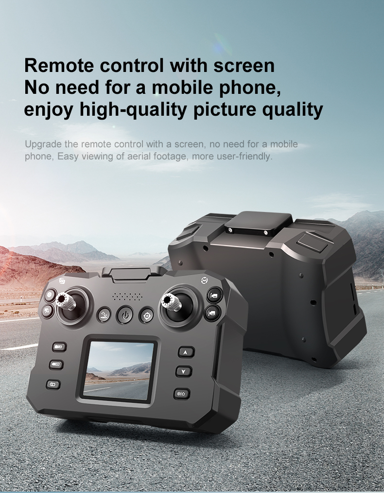 K12 Drones Design Foldable Helicopter with Screen Remote Wifi FPV Obstacle Avoidance and Other Image Transmission Distance