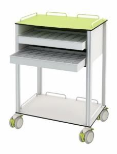 Quality ISO9001 890mm HPL Medication Hospital Medicine Trolley Medical Trolley Cart wholesale
