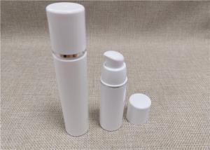 Quality Airelss Acrylic Lotion Bottle Pure White Color No Dip Tube 30 / 50 / 80Ml wholesale
